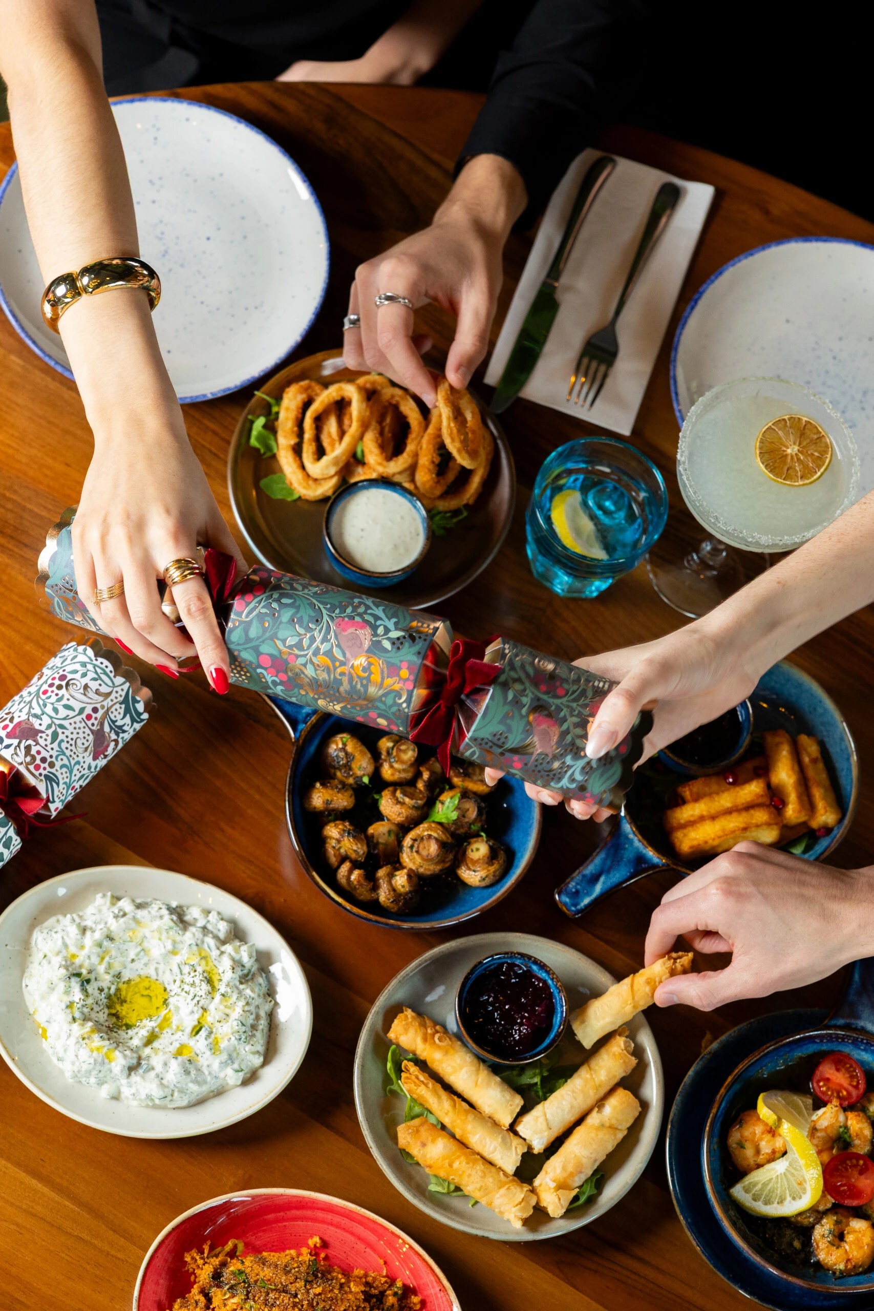 Turkish dishes served around the table